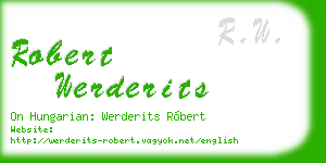 robert werderits business card